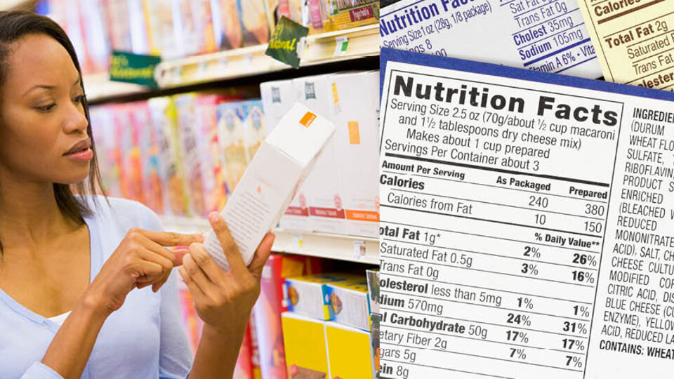 Reading food labels